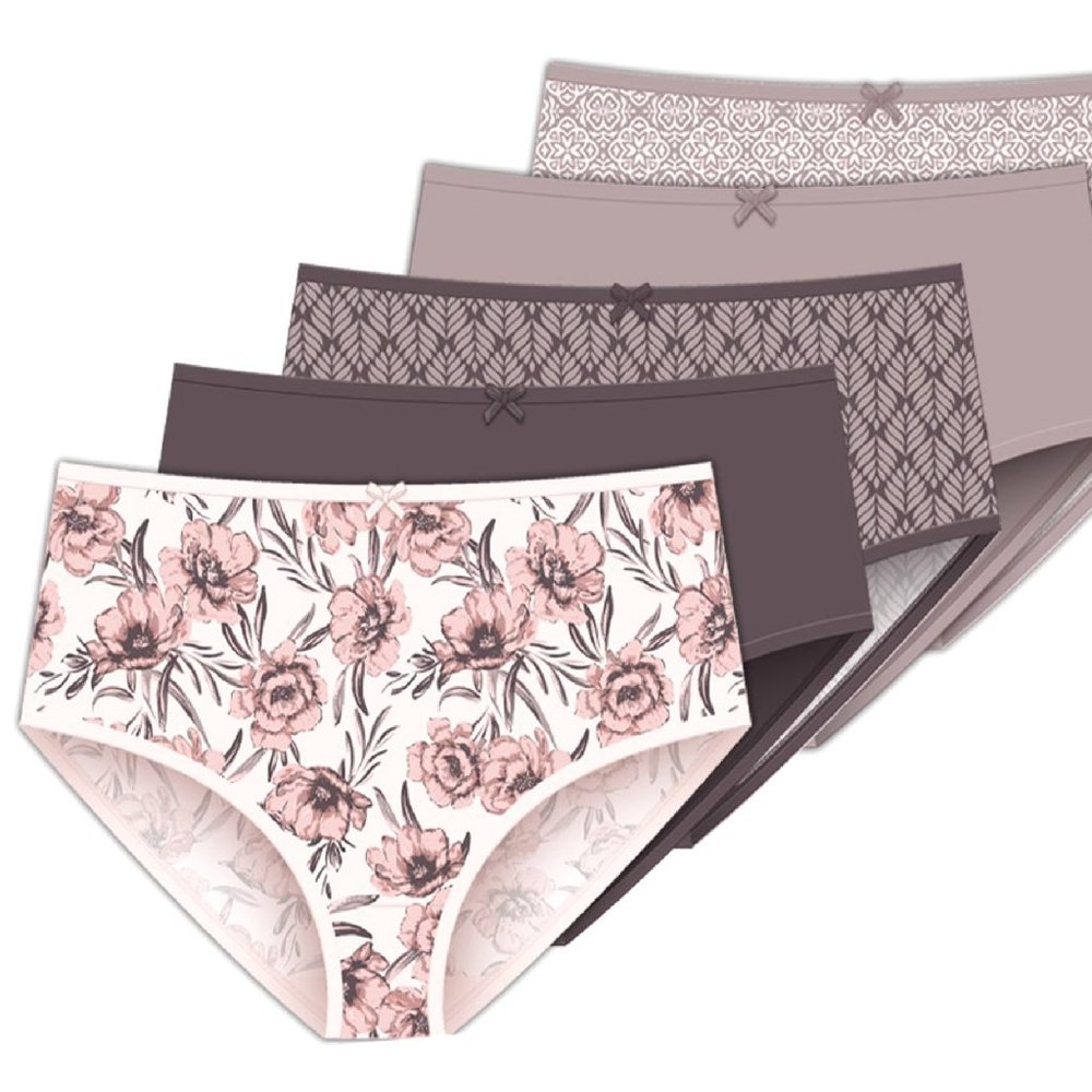 Delta Burke Women's Stretch Microfiber Brief Panties 5-Pack